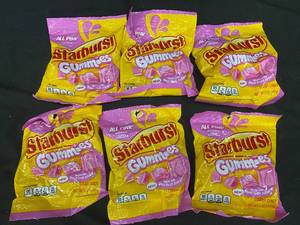 lot 79 image: HH2 - Set of 6 Starburst Gummies All Pink Candy Packs