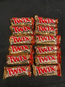 lot 96 image: KK2 - Set of 12 Twix Caramel Chocolate Bars