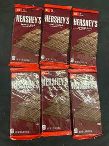 lot 104 image: LL2 - 6-Pack of Hersheys Special Dark Chocolate XL Bars