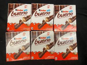 lot 126 image: TT2 - Set of 6 Kinder Bueno Crispy Creamy Chocolate Bars Boxes