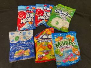 lot 140 image: VV2 - Assorted Pack of Various Candy Brands including Airheads, Life Savers, and Mamba