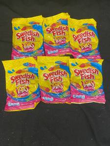lot 156 image: WW2 - 6 Pack of Swedish Fish Tails Gummy Candy