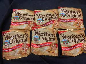 lot 166 image: CC3 - Set of 6 Packs of Werthers Original Caramel Hard Candies