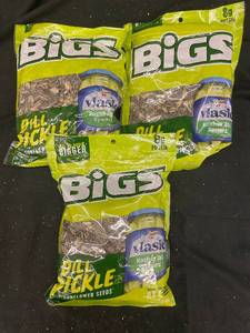lot 168 image: EE3 - Bigs Dill Pickle Sunflower Seeds, Pack of 3