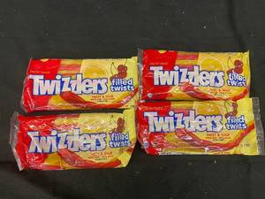 lot 308 image: NN2 - 4 Packs of Twizzlers Filled Twists Sweet & Sour Candy