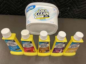 lot 25 image: Collection of Carbona Stain Devils and OxiClean White Revive