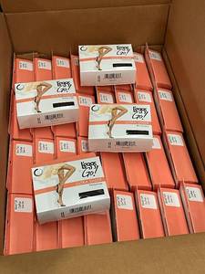 lot 43 image: Box of 36 Leggs To Go Ultra Sheer Pantyhose in MedTall Coffee