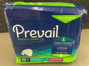 lot 115 image: G3 - Prevail Bariatric Briefs - Maximum Absorbency, 10 Count