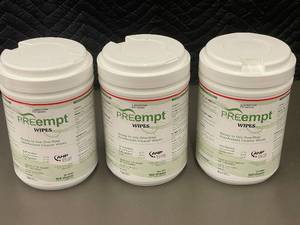 lot 128 image: PREempt Disinfectant Cleaner Wipes - 3 Pack