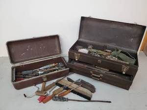 lot 90 image: 2 Old Tool Boxes filled with Lots of Tools