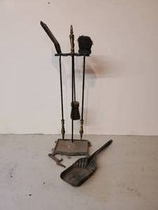 lot 124 image: FirePlace Tools Poker Brush and More with Stand