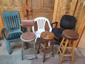 lot 150 image: Group of Chairs and Stools