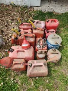 lot 171 image: Mega Group of Gas and oil Cans