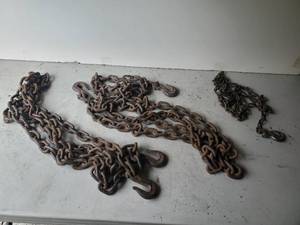 lot 205 image: Lot of 3 Heavy Duty Tow chains
