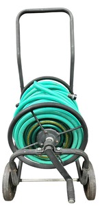 lot 47 image: Four Wheel Hose Cart with Water Hose