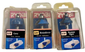 lot 189 image: Ryobi Router Bits, Bundle of 3