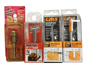 lot 190 image: Vermont AmericanCMT Orange Tools Router Bit, Bundle of 4