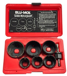 lot 58 image: Blu-Mol Carbon Steel Hole Saw Kit
