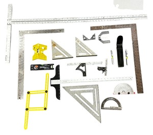 lot 118 image: Measuring Tools Carpentry, Drafting, Angles Bundle