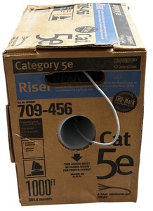 lot 120 image: Category 5e, 709-456 1000ft Cat 5e