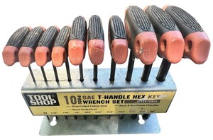 lot 140 image: Tool Shop 10 piece T-Handle Hex Key Set