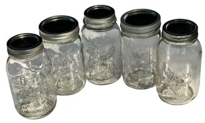 lot 256 image: Large Mason Jars, Lot of 5