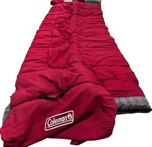 lot 536 image: Coleman Sleeping Bag - Twin  Burgundy