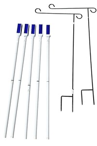 lot 174 image: Yard Flag Stakes and Decor Lights Stakes Bundle