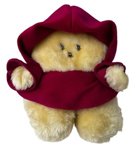 lot 260 image: Vintage Animal Fair Chubbles Maroon Cloak 10 Plush Stuffed Animal Bear