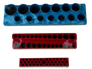 lot 290 image: Magnetic Socket Organizers Holders, Bundle of 3