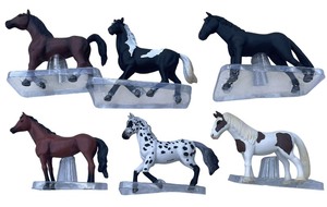 lot 334 image: realistic miniature horse figurines from Terra by Battat