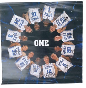 lot 338 image: AUTOGRAPHED ONE TEAM  DUKE Poster