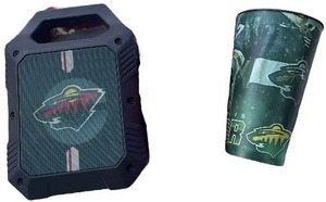 lot 376 image: MN Wild Bundle  Speaker and Collectable Drinking Cup
