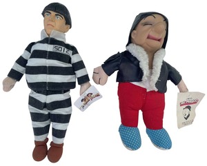 lot 414 image: Mr. Magoo and 3 Stooges Plush Bundle