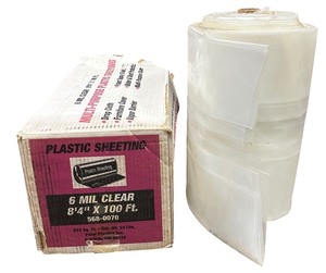 lot 533 image: Plastic Sheeting 6Mil Clear 84 X 100Ft