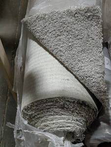 lot 3 image: Groove - Gray - 12 ft. 35 oz. SD Polyester Texture Full Roll Carpet (Estimated 320 Sq Ft)