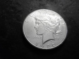 lot 21 image: 1922 S Peace Silver Dollar