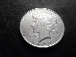 lot 23 image: 1923 D Peace Silver Dollar