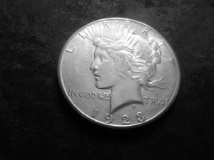 lot 24 image: 1923 S Peace Silver Dollar