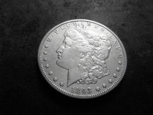 1893 O Morgan Silver Dollar