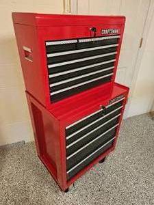 lot 10 image: Craftsman Two Piece Tool Chest