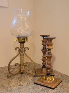 lot 79 image: Pillar and Candlestick Decorative Accents