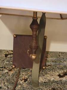 lot 81 image: Burnished Bronze Tone Coiled Wall Sconce Lamp