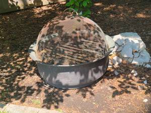 lot 63 image: Hammered Copper Kettle Fire Pit