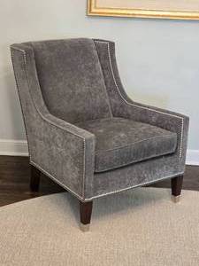 Kravet Furniture Contemporary Gray Tacked Armchair - B