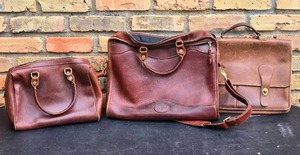 lot 112 image: Fine Leather Mens Briefcase Bag Collection Including J.W. Hulme - (3)
