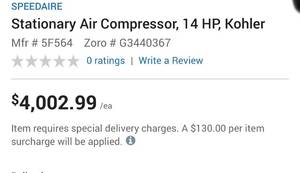 NEW Speedaire 14hp Two Stage Indsustrial Air Compressor (USA BUILT)