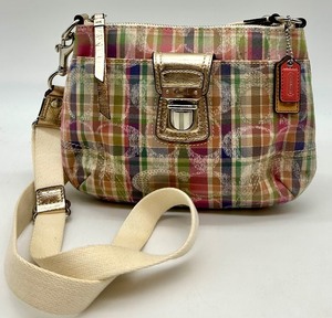 lot 9 image: Coach Multicolor Plaid Crossbody Bag