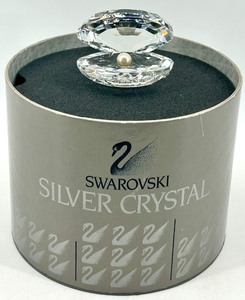 lot 27 image: Swarovski Silver Crystal Clam with Pearl in Original Box