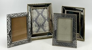 lot 51 image: Set of 4 Decorative Picture Frames with Intricate Metal Designs